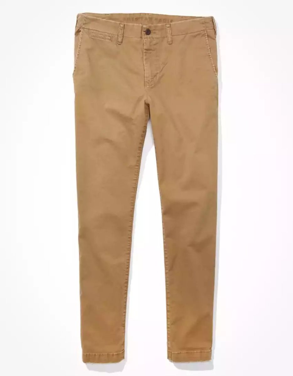 Pantalon American Eagle AE Flex Athlétiques Mince Lived-In Khaki Multicolore Homme | YQZ-06477872